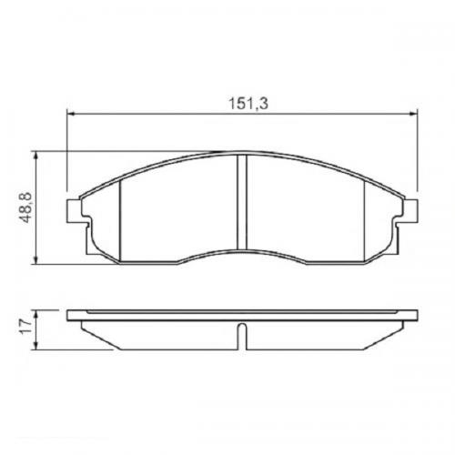 Гальмівні колодки Bosch передні дискові HYUNDAI Elantra 1.6,1.8i/MITSUBISHI L 200 2. 0986424340 в інтернет супермаркеті PbayMarket!