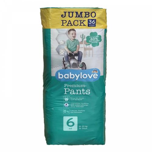 Підгузки-трусики Babylove Premium 6 xxl JUMBOPACK 18-30 кг 36 шт в інтернет супермаркеті PbayMarket!