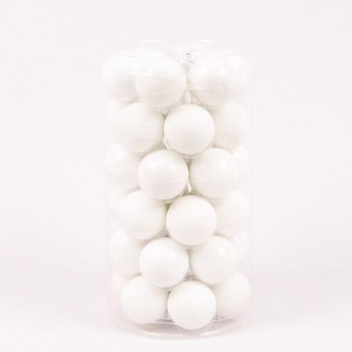 Кульки скляні Flora D 3,8 см 36 шт Білий (44560) в інтернет супермаркеті PbayMarket!