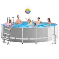 Каркасний басейн Intex 26726 457 x 122 см (3 785 л/год, драбина, тент, підстилка)