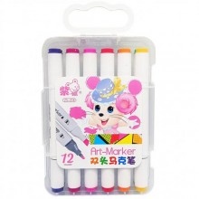 Фломастер 12 кольорів Art-Marker Bambi 218-12 Рожевий