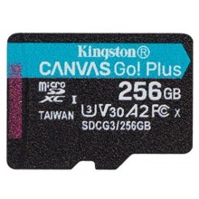 Карта пам'яті MicroSDXC 256GB UHS-I/U3 Class 10 Kingston Canvas Go! Plus R170/W90MB/s (SDCG3/256GBSP)