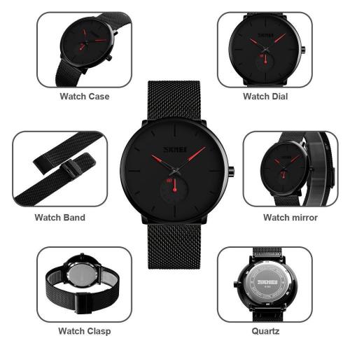 Чоловічий наручний годинник Skmei 9185 design Black Чоловічий наручний годинник Skmei 9185 design Black