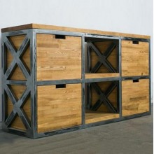 Комод у стилі Loft NS-267 1030x1500x450 мм Черный