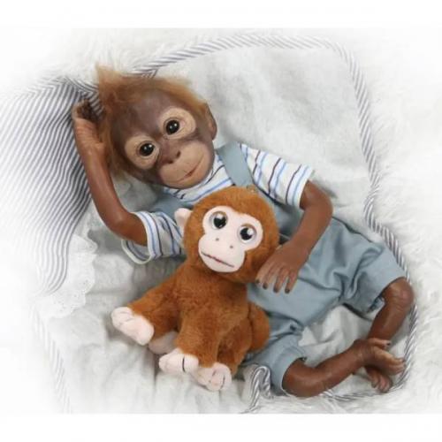 Силіконова колекційна лялька No Brand Мавпа Хлопчик Бонго Висота 52 см (544) Силіконова колекційна лялька No Brand Мавпа Хлопчик Бонго Висота 52 см (544)