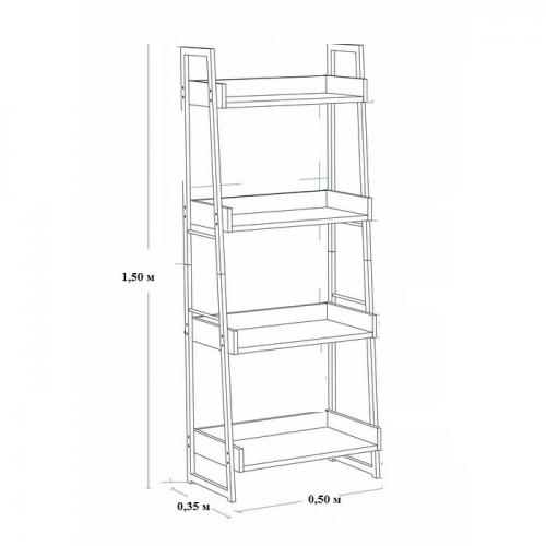 Стелаж GoodsMetall у стилі Лофт 1500х500х350 СТЖ1136 Стелаж GoodsMetall у стилі Лофт 1500х500х350 СТЖ1136
