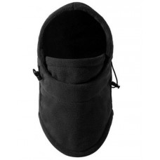 Балаклава трансформер зимова з затяжками флісова Psheko маска підшоломник Чорний (253623445543)