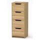 Високий комод Компанит С 48х42х123 см Дуб сонома