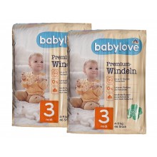 Дитячі одноразові підгузники Babylove Premium 3 midi 4-9 кг 92 шт
