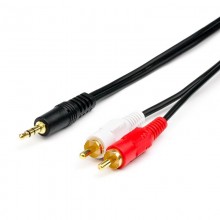 Аудіо-кабель Atcom (10710) mini-jack 3.5мм(M)-2xRCA-тюльпан(M) 7,5м пакет