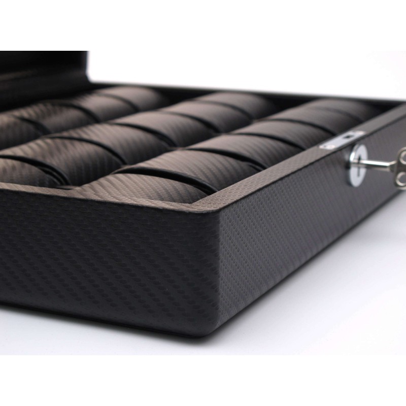 Шкатулка для зберігання годинників Salvadore 18W-KCC 340х260х90 мм Чорний