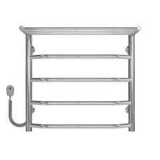 Рушникосушарка електрична Трапеція з полицею П5 500х500 Deffi Хром EF16 (C.TP.50.50.5.E.C.L.5)