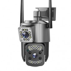 IP камера відеоспостереження RIAS SC03-4G Wi-Fi 2 об'єктива 4MP+4MP вулична з віддаленим доступом