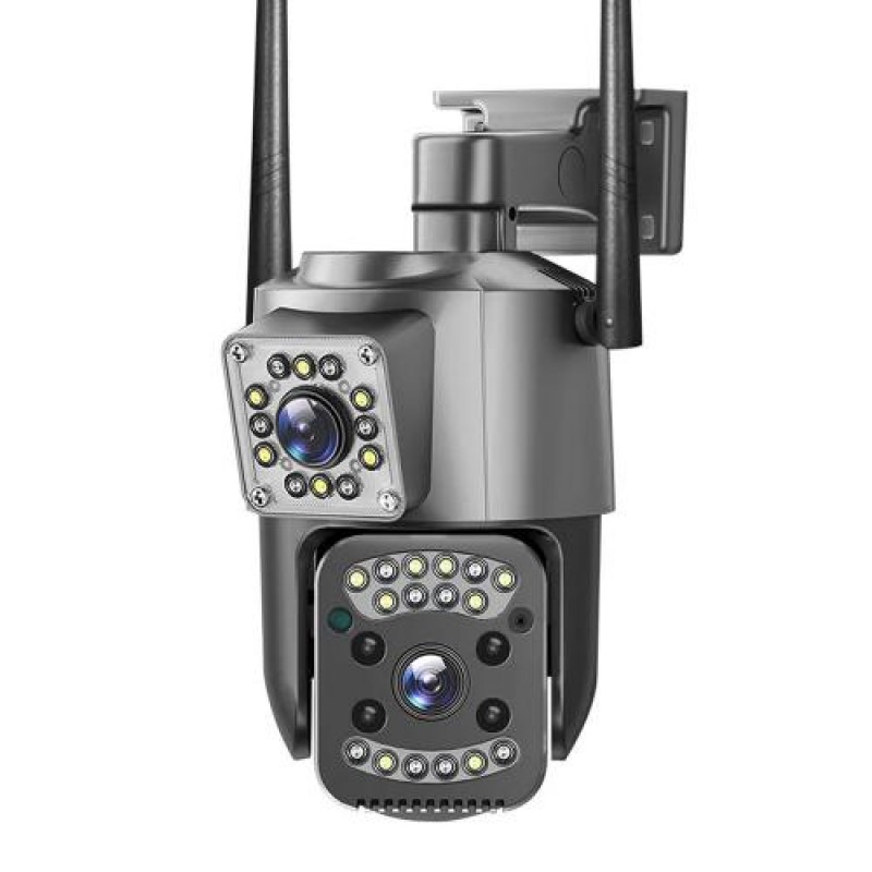 IP камера відеоспостереження RIAS SC03-4G Wi-Fi 2 об'єктива 4MP+4MP вулична з віддаленим доступом