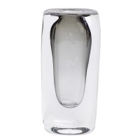 Ваза для квітів скляна Flower Season Мінімалізм 18.5 см Сірий (HP-10-17)