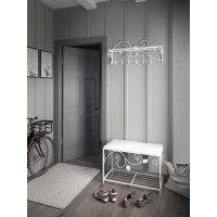 Комплект: вішалка/пуф Tenero Хілтон Білий (1594) Комплект: вішалка/пуф Tenero Хілтон Білий (1594)