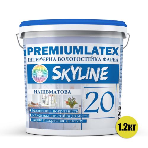 Фарба вологостійка напівматова Premiumlatex 20 Skyline 1.2 кг Фарба вологостійка напівматова Premiumlatex 20 Skyline 1.2 кг