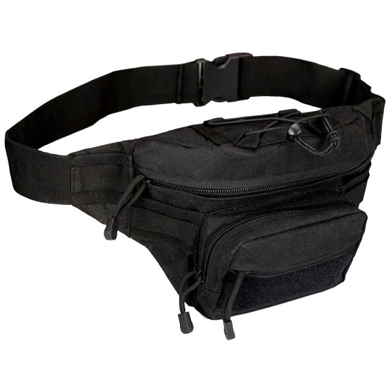 Тактична поясна сумка Edibazzar 17x12 см Чорний (1870554086)