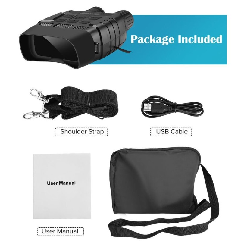 Бінокль нічного бачення ПНБ з дальністю до 250 метрів, 4Х кратним наближенням і відео / фото записом Boblov NV3180