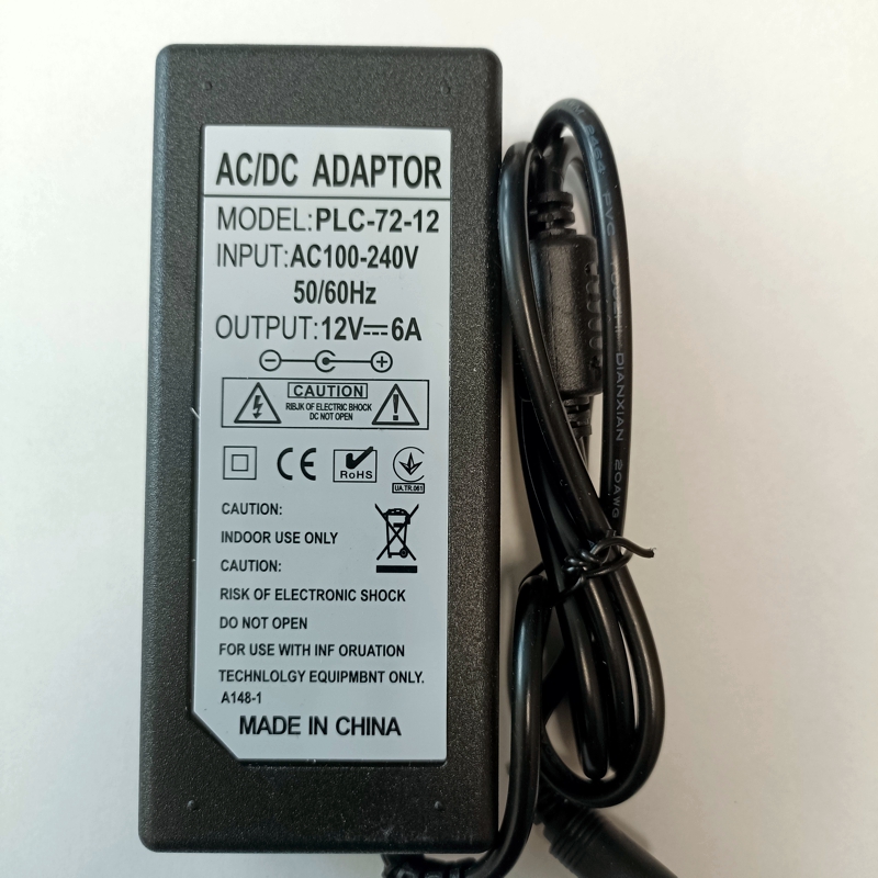 Блок живлення для камер відеоспостереження OEM PLC-72-12 12 В 6 А 72W (100221)