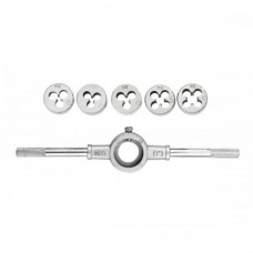 Набір плашок MASTERTOOL з утримувачем 6 ел. (M4/M5/M6/M8/M10) 15-0406