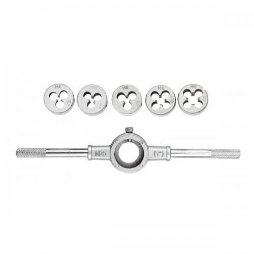 Набір плашок MASTERTOOL з утримувачем 6 ел. (M4/M5/M6/M8/M10) 15-0406 Набір плашок MASTERTOOL з утримувачем 6 ел. (M4/M5/M6/M8/M10) 15-0406