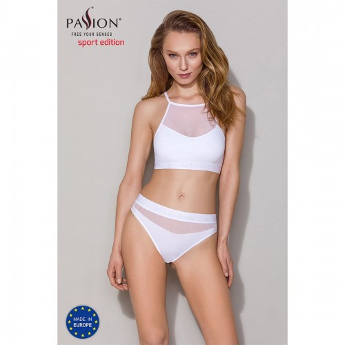 Спортивний топ з прозорою вставкою Passion PS006 TOP white, size S в інтернет супермаркеті PbayMarket!