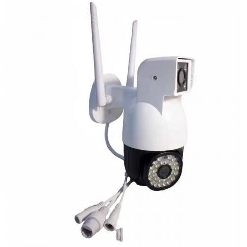 Камера відеоспостереження вулична Dual No Brand Camera P12 WI-FI IP V380PRO 8760 White Камера відеоспостереження вулична Dual No Brand Camera P12 WI-FI IP V380PRO 8760 White