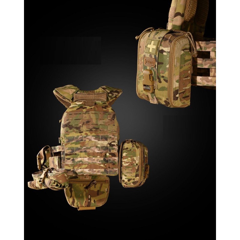 Плитоноска без плит з підсумками No Brand М7 One Size Мультикам (1942418752)