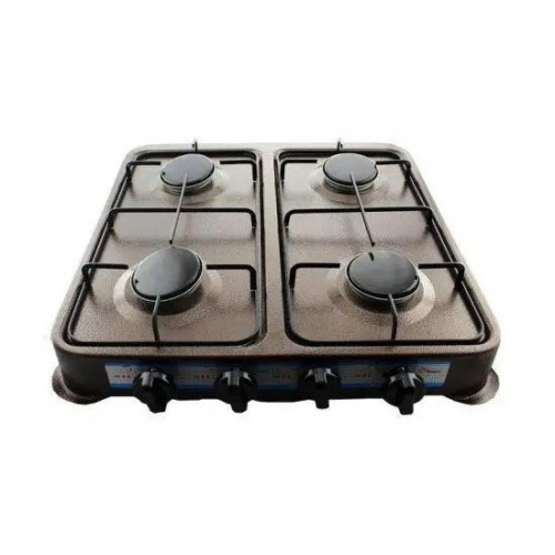 Газова плита настільна Domotec MS-6604 4 конфорки Brown Газова плита настільна Domotec MS-6604 4 конфорки Brown