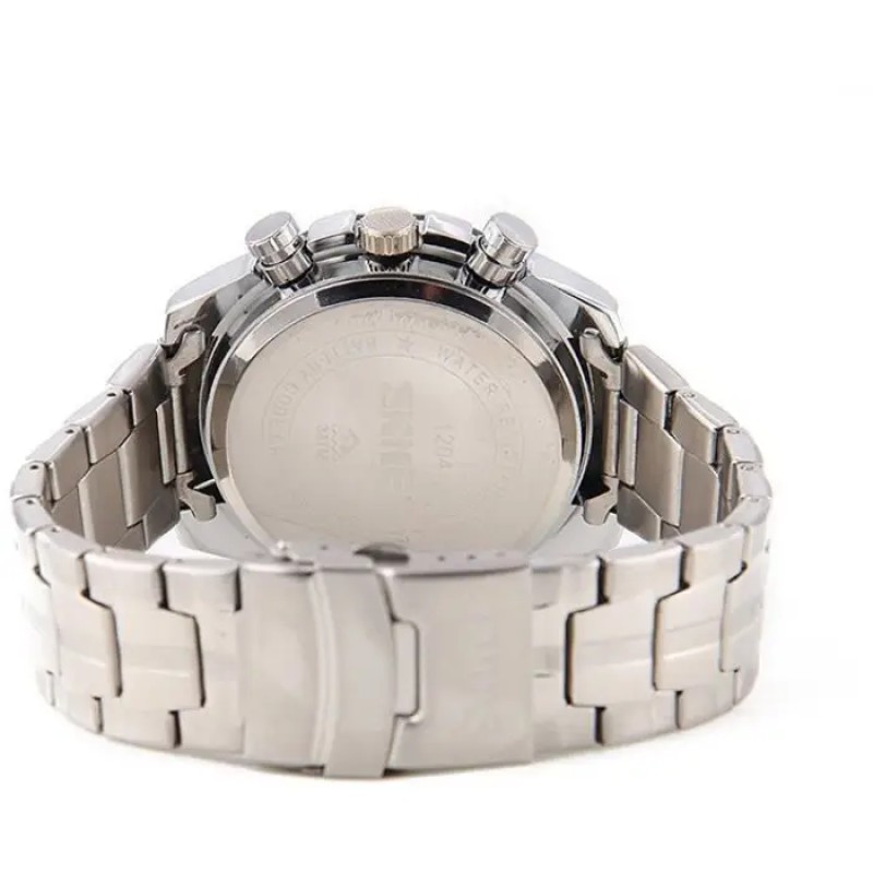 Наручний чоловічий годинник Skmei 1204 direct Сріблястий