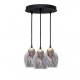 Світильник підвісний MSK Electric Enigma на круглій основі під три лампи Е27 PL 2024-3R BK Чорно-бронзовий (619284)