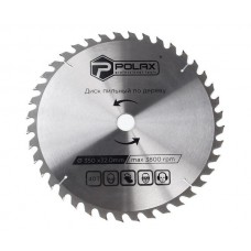 Диск Polax пиляльний по дереву з твердосплавними напайками 350 x 32, 40 Т (54-152)