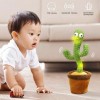 Інтерактивний плюшевий танцюючий кактус Funny Toys Dancing Light Cactus з різнобарвним підсвічуванням