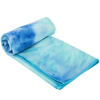 Йога рушник, килимок для йоги KINDFOLK FI-8370 183x61см Темно-блакитний (AN0417)