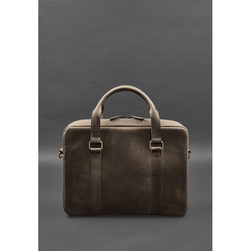 Шкіряна сумка для ноутбука та документів коричнева Crazy Horse BlankNote