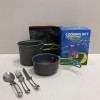 Набір туристичного посуду із зеленими ручками Cooking Set DS-101/6017