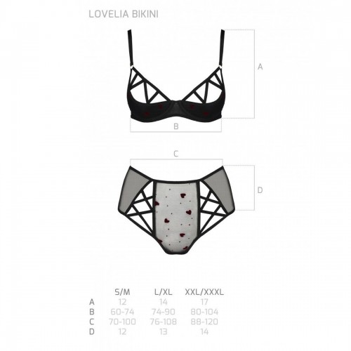 Еротичний комплект з малюнком LOVELIA BIKINI black XXL/XXXL - Passion в інтернет супермаркеті PbayMarket!