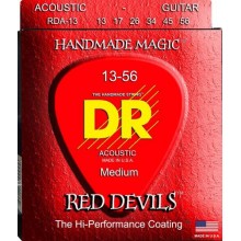 Струни для акустичної гітари 6 шт DR RDA-13 Red Devils Phosphor Bronze Acoustic Guitar Strings Medium-Heavy 13/56