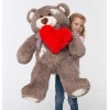 Плюшевий ведмідь із серцем Mister Medved Латки 100 см Капучино (073)