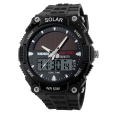 Чоловічий спортивний годинник Skmei 1049 із сонячною батареєю Чорний