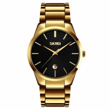 Чоловічий наручний годинник Skmei 9140 Золотистий