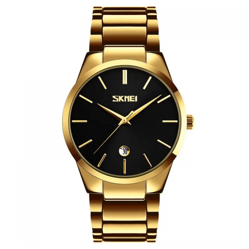 Чоловічий наручний годинник Skmei 9140 Золотистий