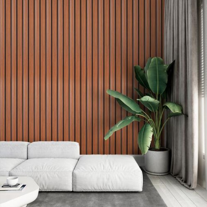 Декоративна стінова рейка Sticker Wall PS Коричневий 2900x120x12 мм (SW-00001746)