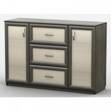 Комод Тиса Мебель АКМ-63 1 Венге Дуб молочний 45x90x140 см