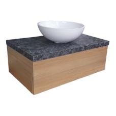 Пластикова підвісна тумба The MIX Ламі 4236 mat 5057 mat з умивальником 100х30х45 см Mona