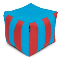 Пуф Кубик Смугастий Оксфорд 40х40 Студія Комфорту Блакитний + Червоний Пуф Кубик Смугастий Оксфорд 40х40 Студія Комфорту Блакитний + Червоний