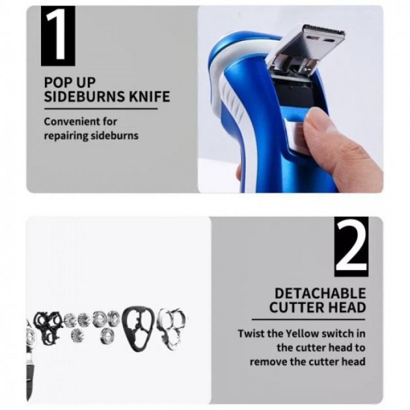 Акумуляторна вологостійка чоловіча електробритва з плаваючими ножами Dsp 60081 (49241)