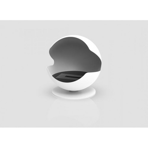 Дизайнерський камін підлоговий на біопаливі, біокамін Gloss Fire Sfera-m2 Білий