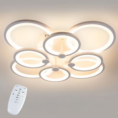 Стельова LED люстра світлодіодний світильник Sunlight білий 5332/4+4 Стельова LED люстра світлодіодний світильник Sunlight білий 5332/4+4